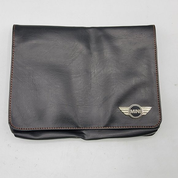 Mini Cooper Owners Manual Black Leather Case